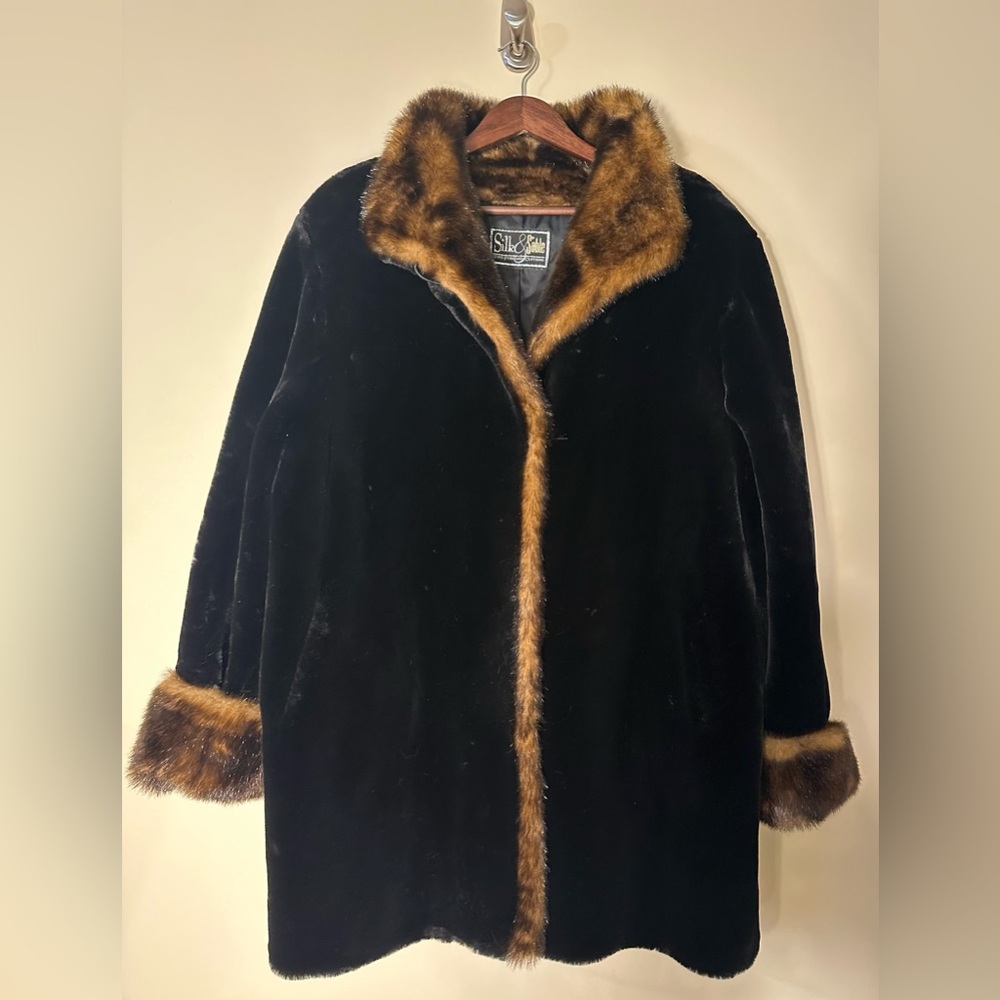 Silk And Sable Faux Fur Coat